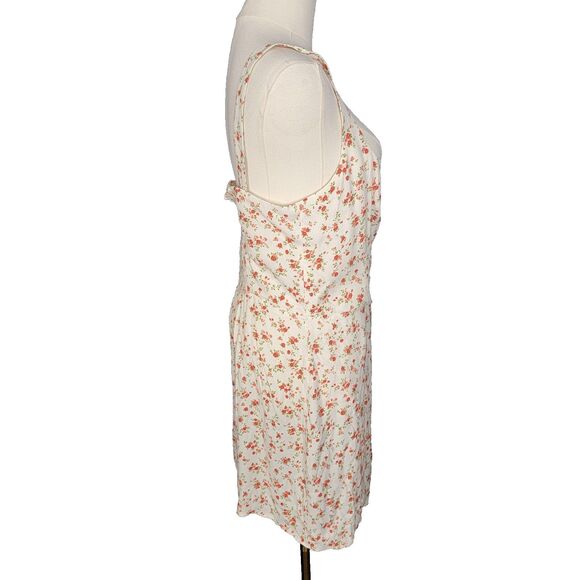 Reformation  Dress Sz 10 Hedy Faux Wrap Excellent Spring Mini Floral Guest Ivory - Picture 10 of 17